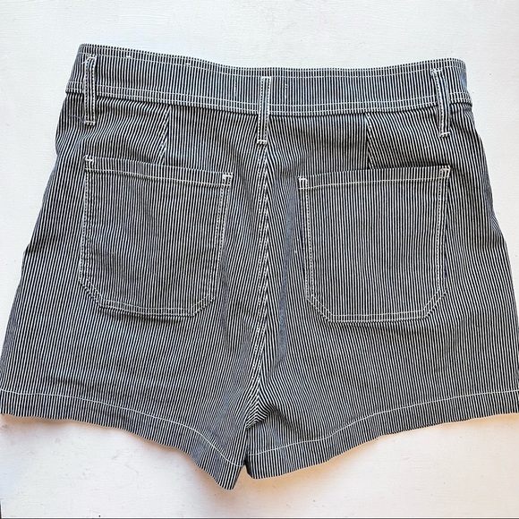 NWOT Loft blue stripe high rise shorts - Picture 5 of 11